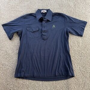 Vintage Titleist Collection Polo Shirt Mens Large Blue Short Sleeve Golf Japan